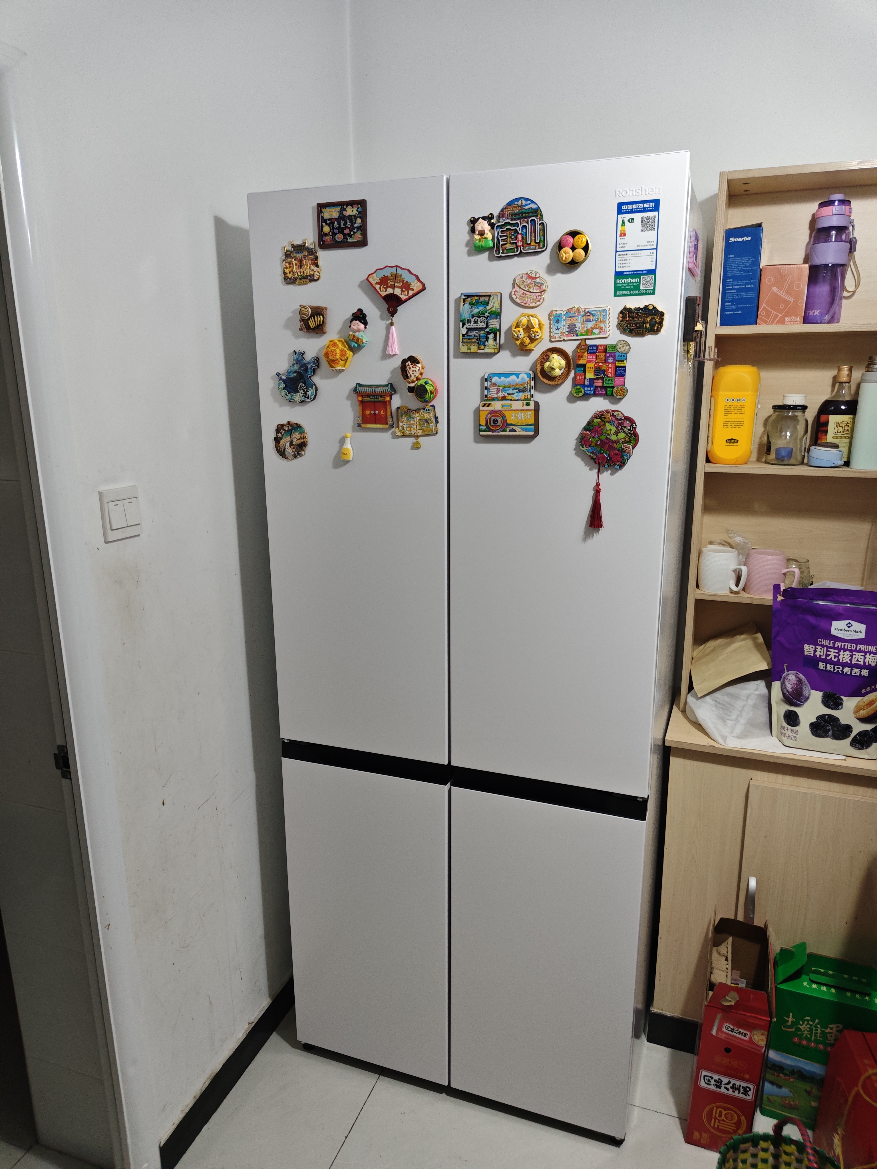 容声大方糕552L双系统双循环十字开门主动除菌零嵌入式家用电冰箱一级能效国家补贴BCD-552Q30CQLBD白 实拍图