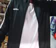 adidas休闲舒适三条纹立领夹克外套卫衣男装秋季阿迪达斯轻运动 黑色/白（推荐选大一码）   M 实拍图