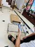 采易乐 不锈钢拖把架 拖把扫把墩布挂架落地式沥水整理架清洁工具置物架 6挂8钩带灰盆带轮10194 实拍图