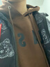 佘曼莱美式重磅卫衣男生秋冬款复古宽松加绒加厚连帽外套上衣服男装学生 咖啡色 M 实拍图