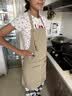 光多拉防水围裙厨房防油污家用做饭无袖帆布工作服男士女士家务清洁卡其 实拍图