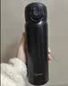 哈尔斯（HAERS）保温杯水杯男女生316L不锈钢吸管杯上学便携杯子 黑500ml 实拍图