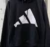 阿迪达斯（adidas）男女同款复古百搭潮流休闲套头衫 卫衣黑色 L 实拍图