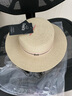 Fangchi 遮阳帽珍珠平顶草帽女优雅春夏出游防晒帽子女夏季时尚百搭平檐英伦礼帽 DYM-336百搭M标装饰米色 有可调节绳 实拍图