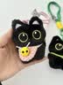 繁夏钥匙扣挂件小黑猫2个包包挂件手工挂绳毛绒公仔挂扣情侣小礼物女 实拍图