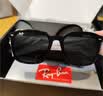 雷朋（RayBan）方形注塑墨镜男女款高级户外偏光太阳镜眼镜0RB4392D 601/81黑色镜框深灰色偏光镜片 尺寸66 实拍图
