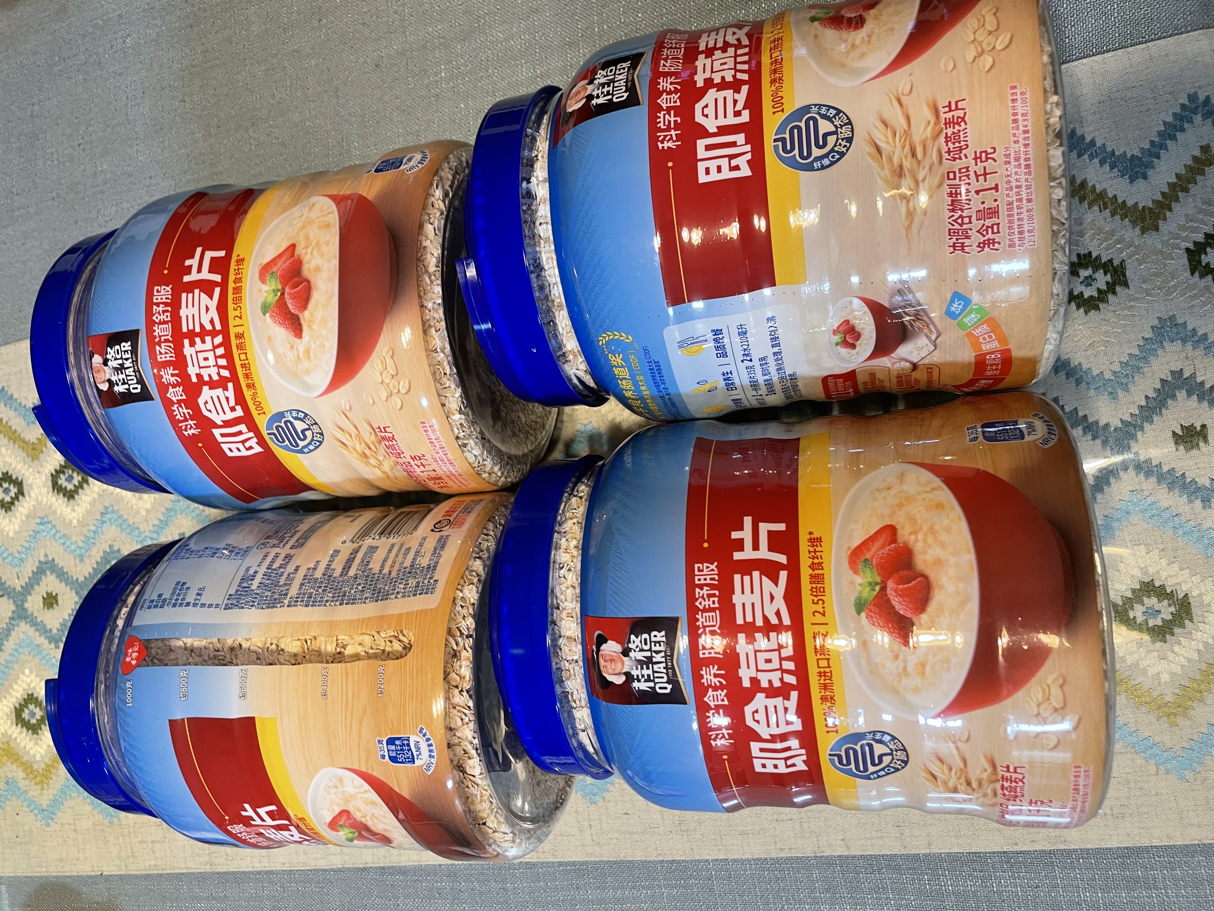 桂格（QUAKER）即食燕麦片1000克罐装 营养早餐 膳食纤维 零添加白砂糖 实拍图