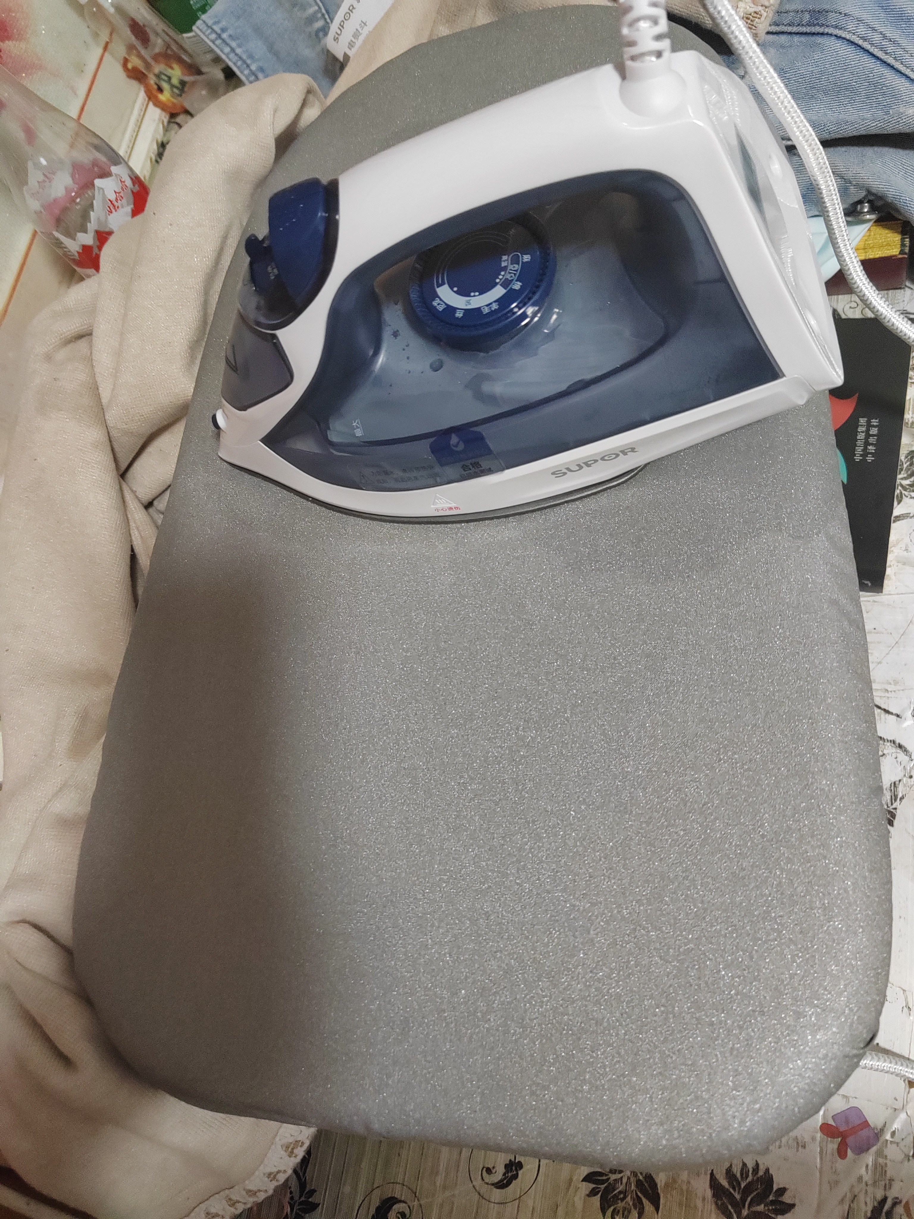 安枫熨衣板烫衣板迷你台式家用折叠多功能熨衣服熨烫板烫衣神器烫衣垫 清雅灰【可折叠】 实拍图