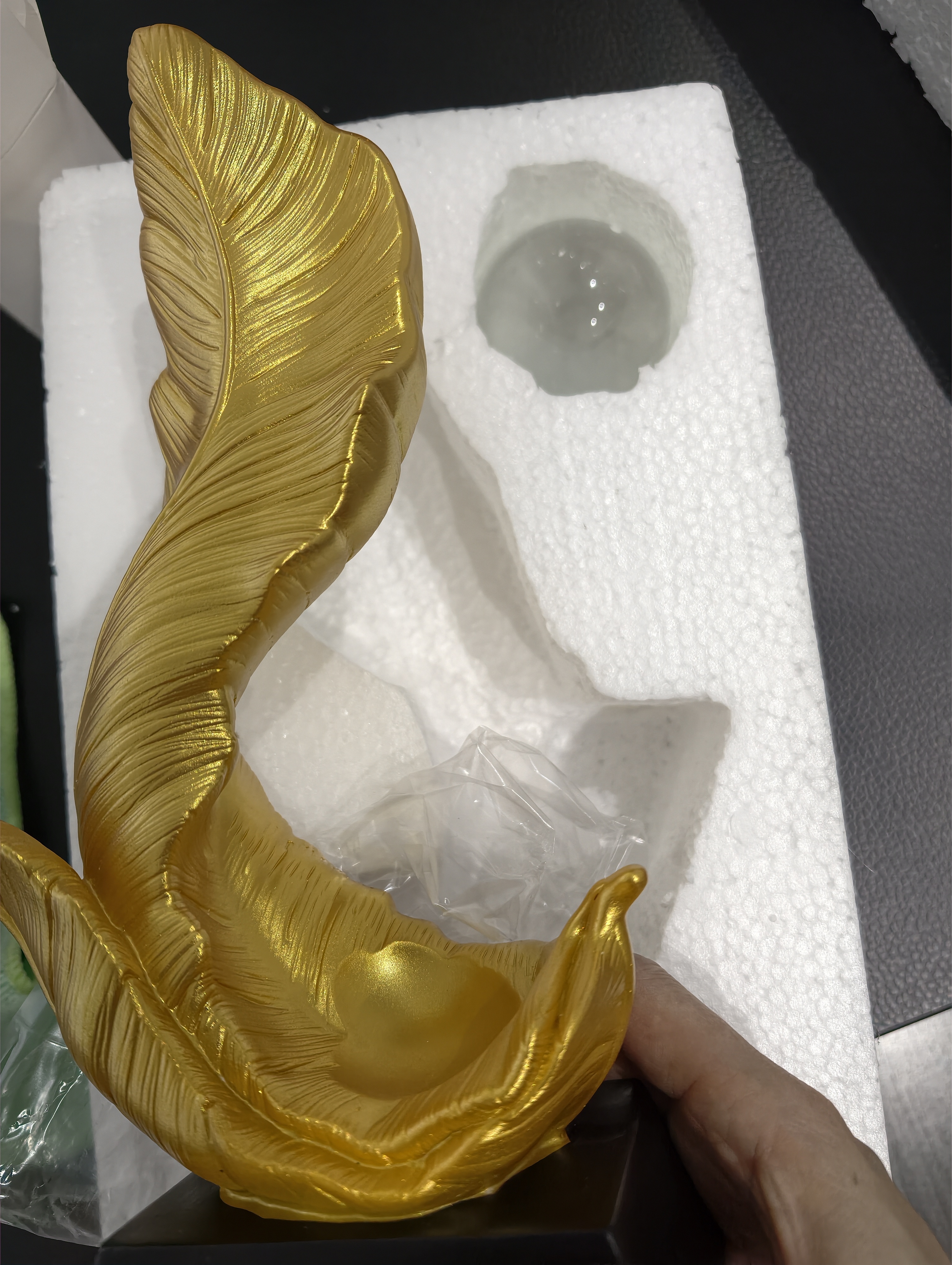 盛世泰堡现代轻奢金色羽毛风生水起流沙画摆件客厅办公室装饰品乔迁礼物 实拍图