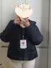 坦博尔羽绒服女短款连帽显瘦小个子女士羽绒面包服530360D 黑色 160  实拍图