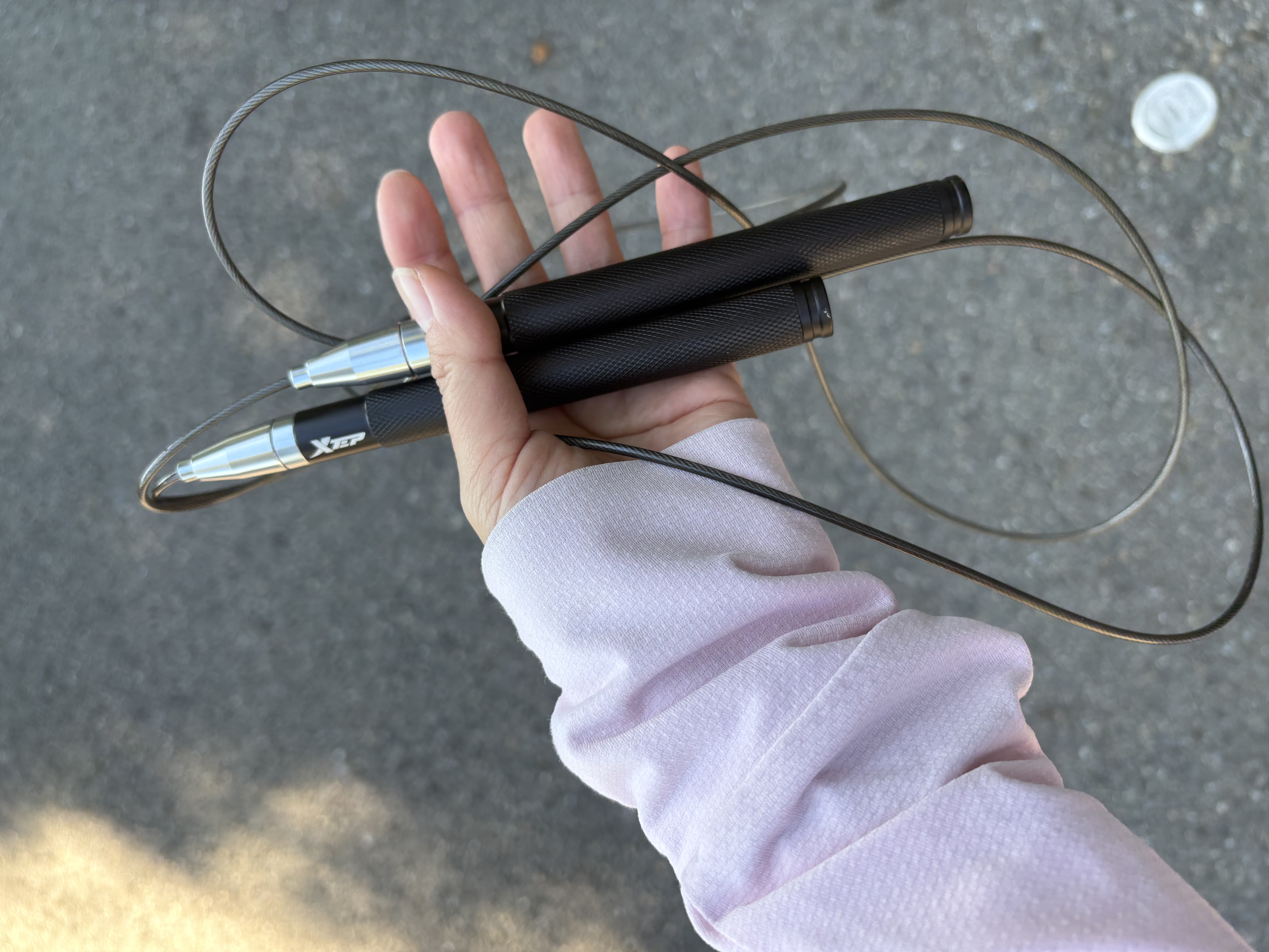 特步（XTEP）跳绳钢丝专业比赛中小学生中考考试专用儿童训练超轻双摇跳神绳子 实拍图