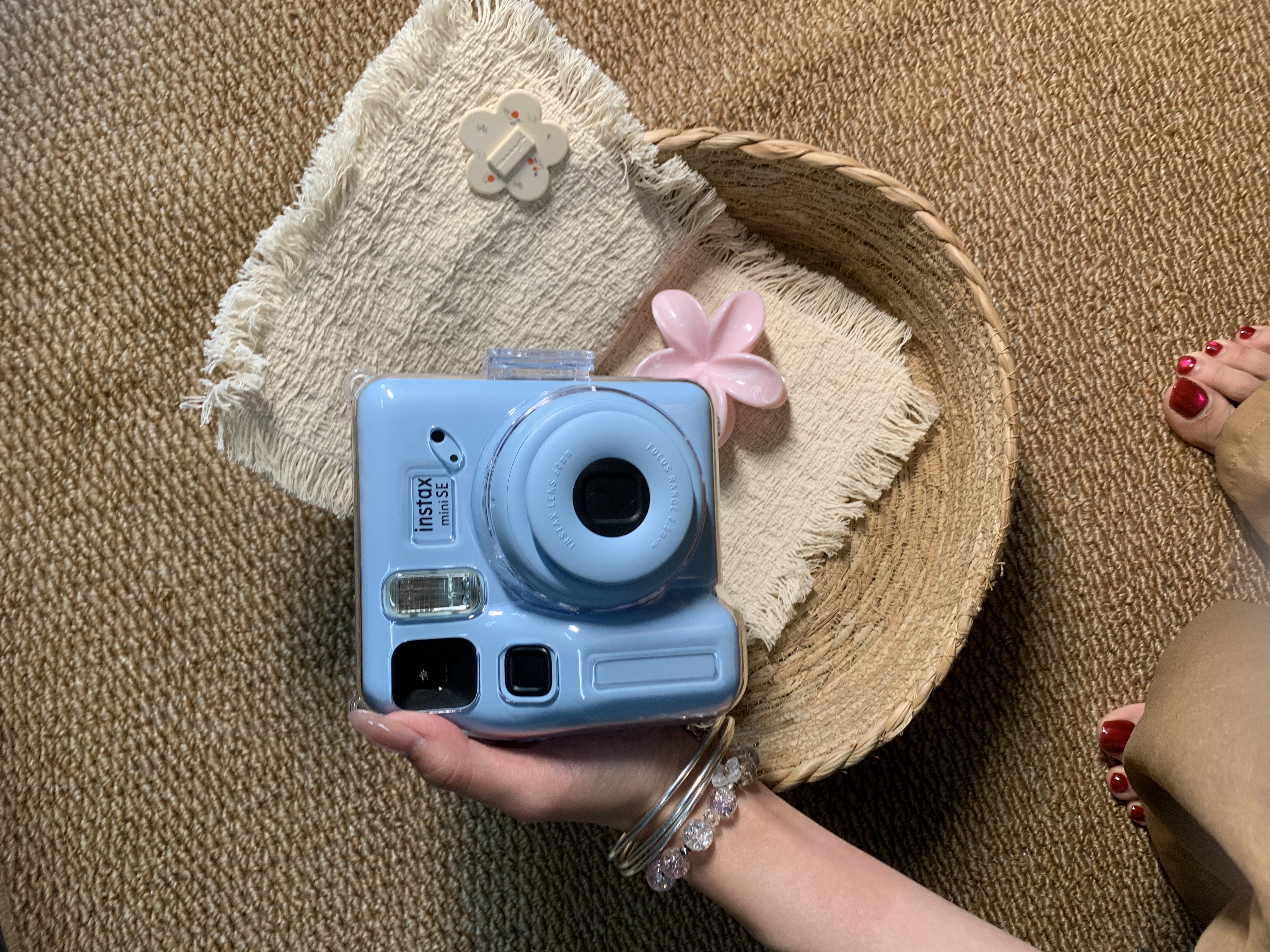 INSTAX富士instax立拍立得 一次成像相机 miniSE（mini7+升级款）蓝色 实拍图