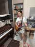 莫森（MOSEN）MBD03皮头加厚编织涤纶民谣吉他背带 电吉他贝司吉它背带 红黑款 实拍图