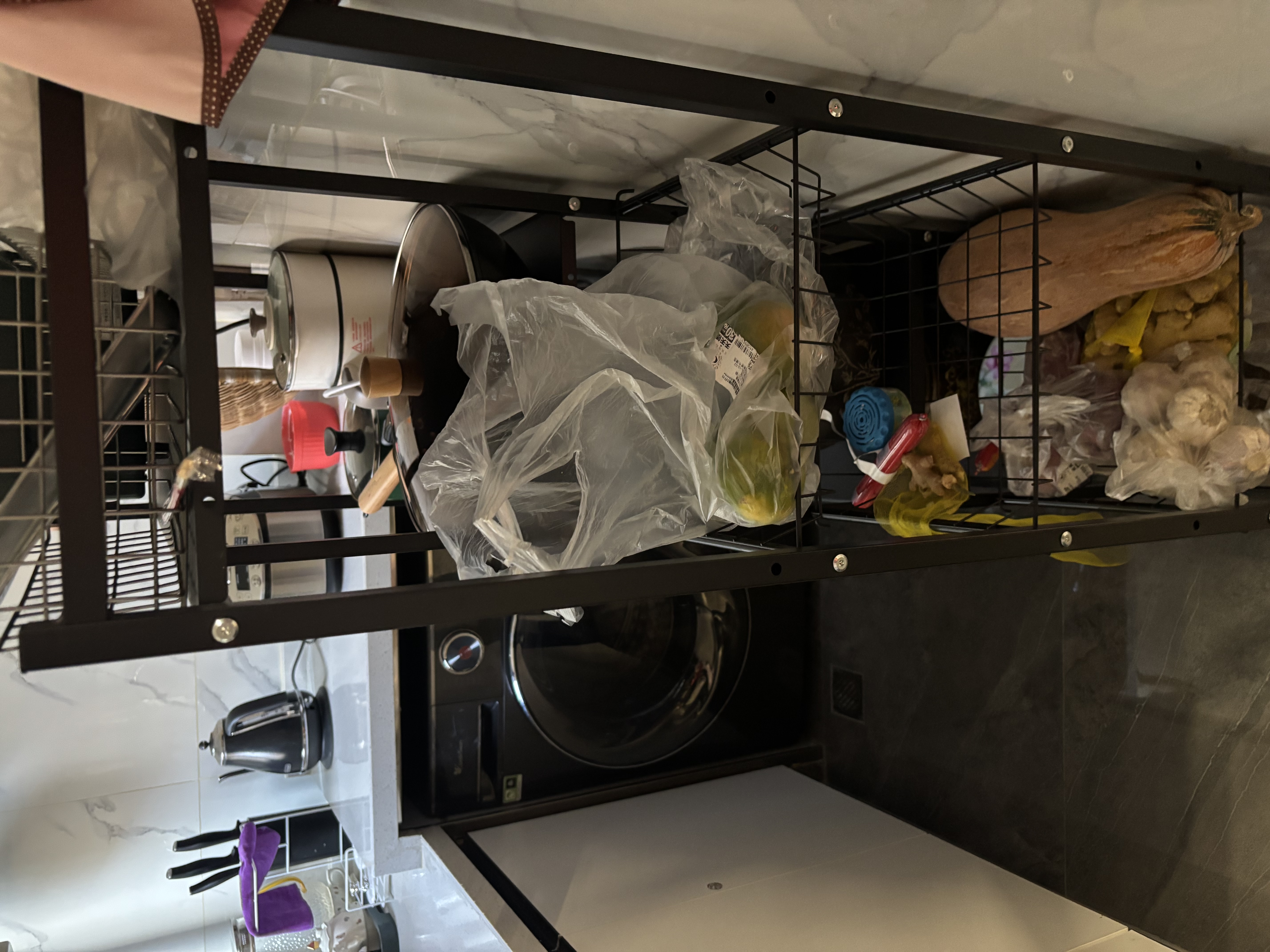 全品屋厨房用具置物架落地多层多功能层架收纳家用水果蔬菜篮子储物货架 【四网四层】90*32*135加高层高 加厚材质 实拍图