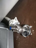 薇凡（weifan） 全铜加厚大流量阀芯热水器三角阀冷热水球芯燃气天然气4分球阀 G款-4分外丝加长 蓝色 实拍图