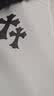 浪子闲话重磅潮流设计感情侣款十字架印花连帽卫衣男秋冬百搭加绒加厚上衣 白灰色 薄款 M 喜欢宽松的拍大一码 实拍图