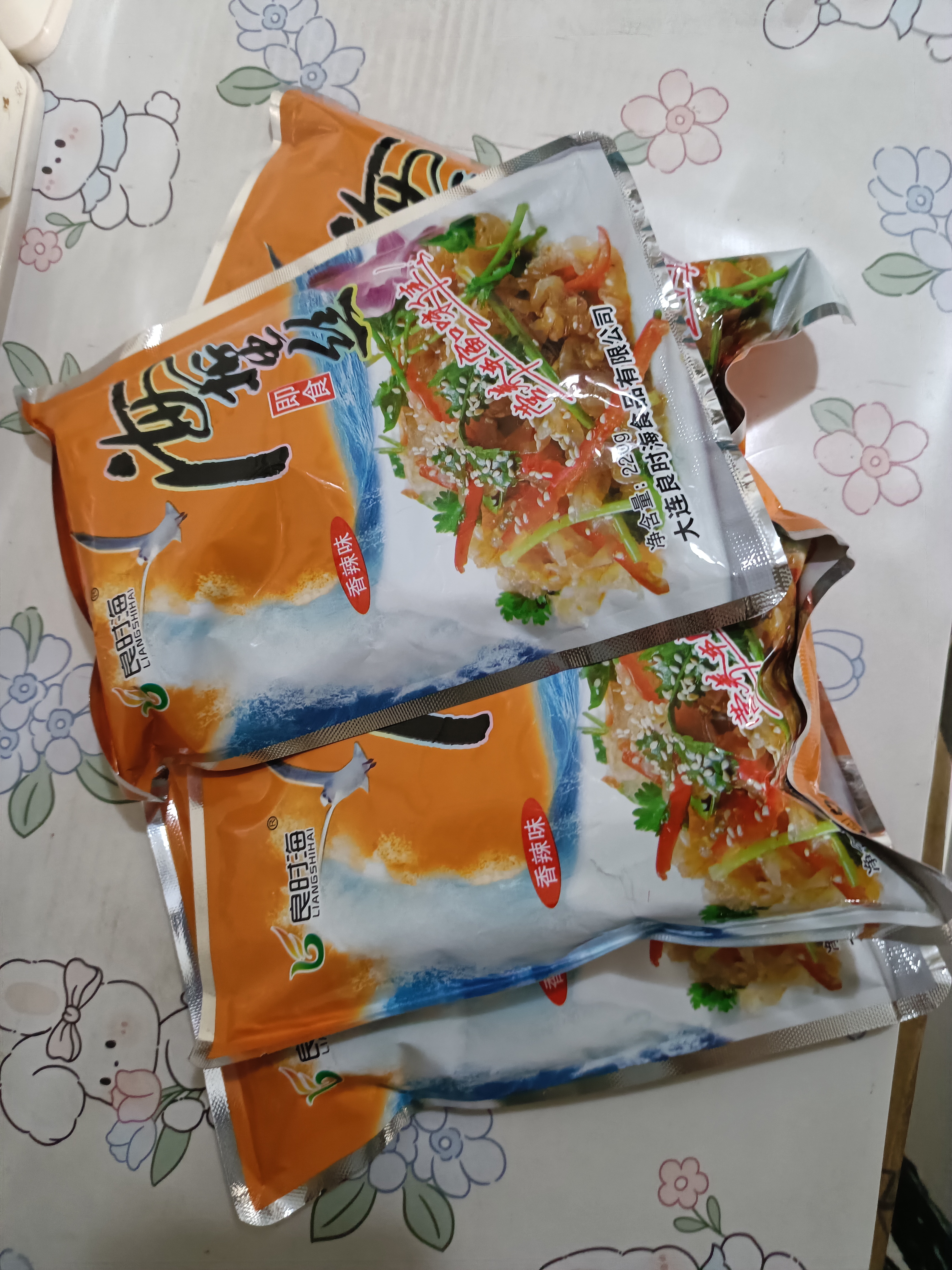 良时海即食海蜇丝 净重1.76斤 4袋 (带调料包) 源头直发 即食海鲜冷菜 实拍图