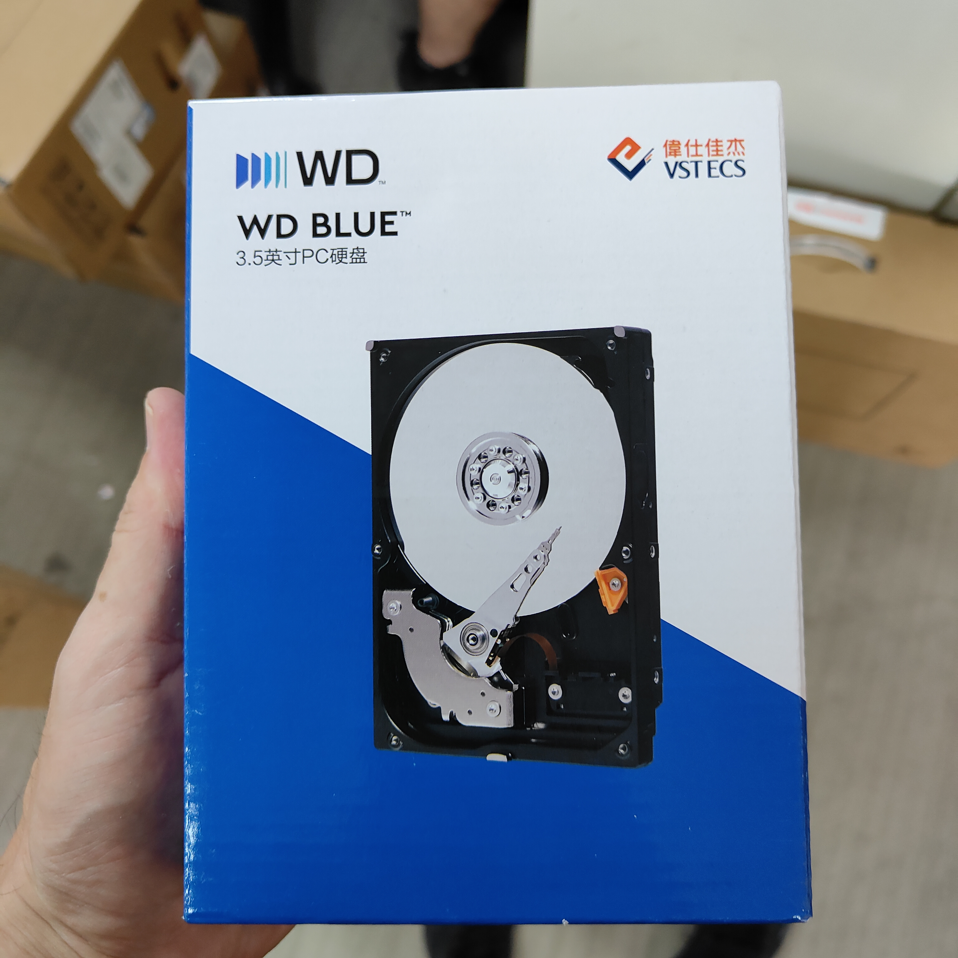西部数据（WD）1TB 台式机机械硬盘 WD Blue 西数蓝盘3.5英寸 5400转64MB SATA CMR垂直DIY装机电脑硬盘 WD10EARZ 实拍图