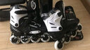 米高轮滑鞋成人溜冰鞋直排轮旱冰鞋刷街花式男女休闲可拆卸内胆龙脊 黑白单鞋 37 实拍图