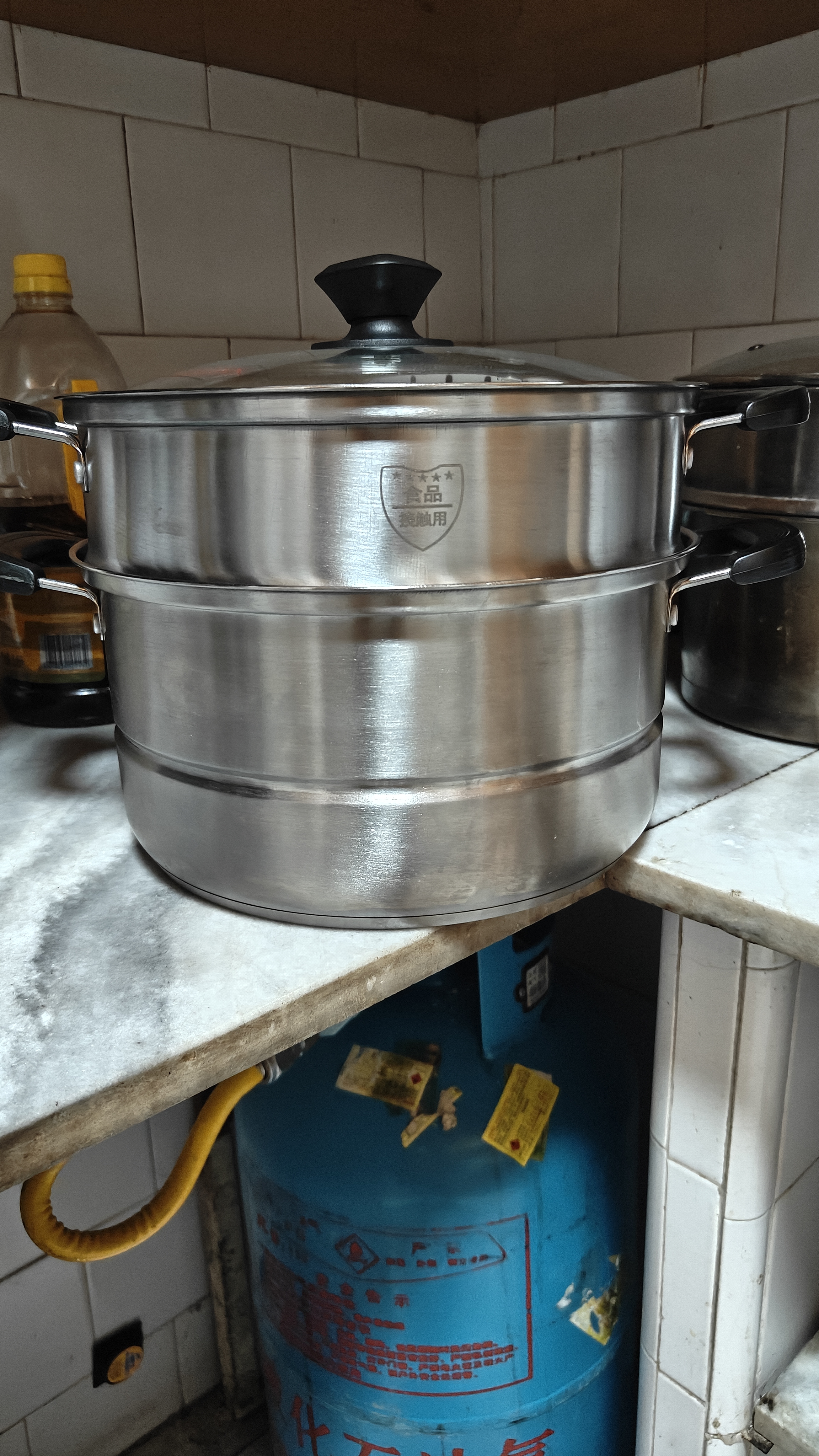 美厨（MAXCOOK）三层蒸锅28CM 不锈钢蒸锅加厚复底蒸煮两用 燃气电磁炉通用 实拍图