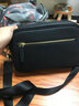 派保爵斜挎包男士单肩包真皮大容量时尚个性小背包百搭骑行运动包男 黑配米白 实拍图