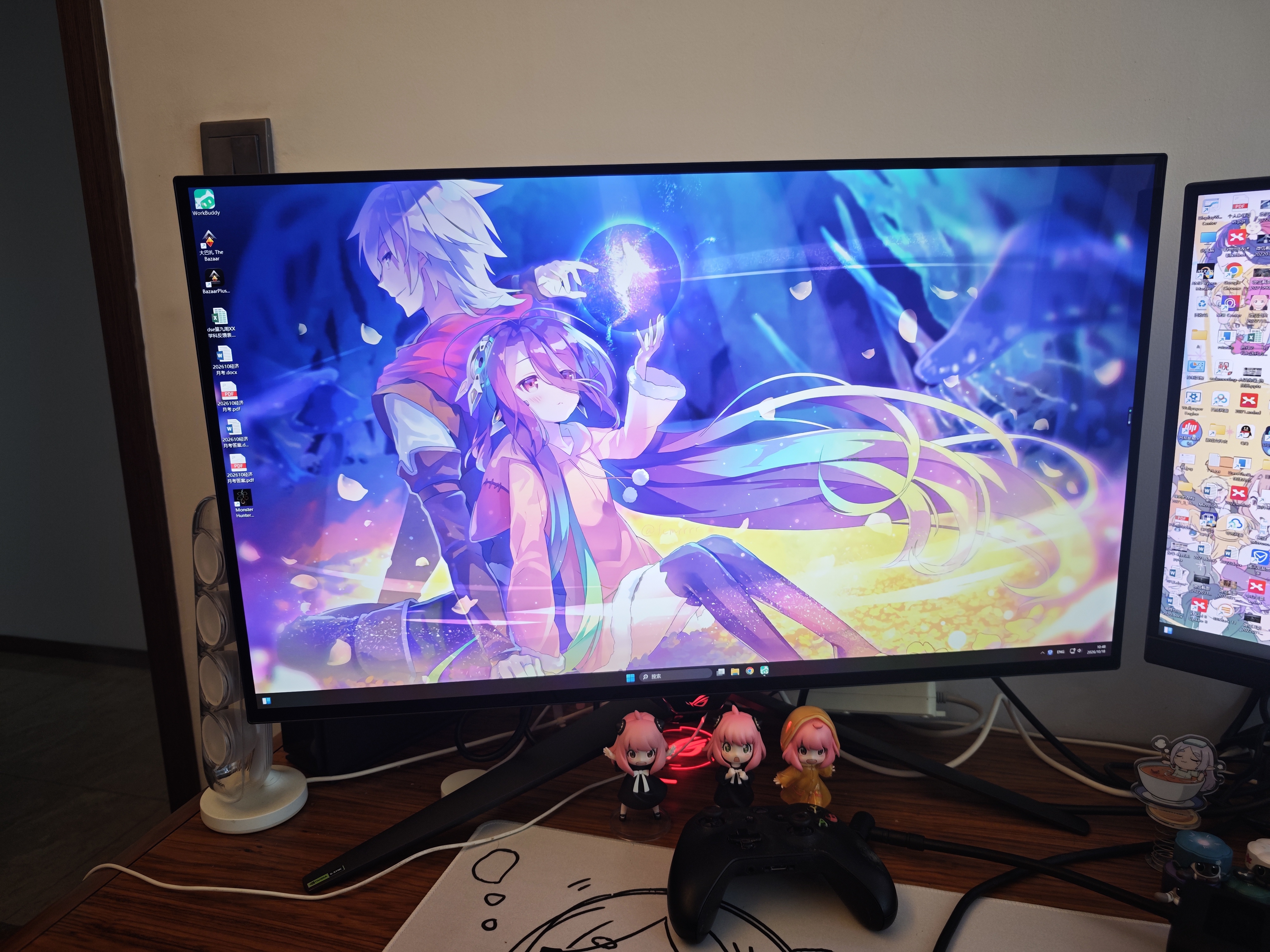 华硕ROG 超神32 RGB PG32UCWM 32英寸4K 240Hz双模1K 480Hz电竞显示器OLED显示器0.03ms响应DP2.1透明 实拍图