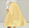 茵曼（INMAN）【李兰迪同款】黄玫瑰现货|26夏女装新款压褶A字半身裙 鹅黄色 M 实拍图