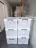 禧天龙直角收纳箱加厚塑料衣物玩具搬家整理箱特大号 65L透明1个装 实拍图