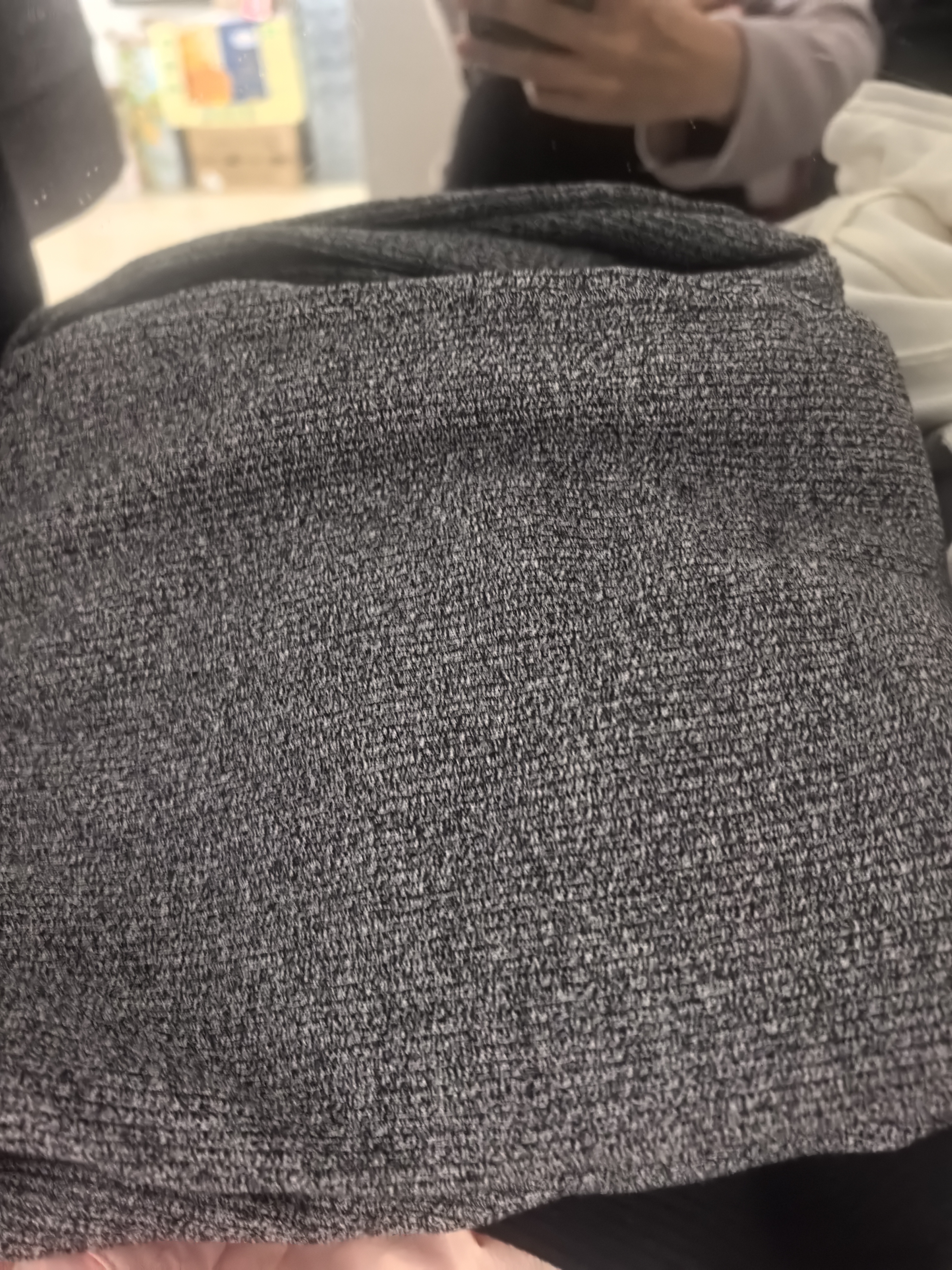 优衣库可机洗罗纹针织连衣裙/无袖女装裙子488722 08 深灰色 M 实拍图
