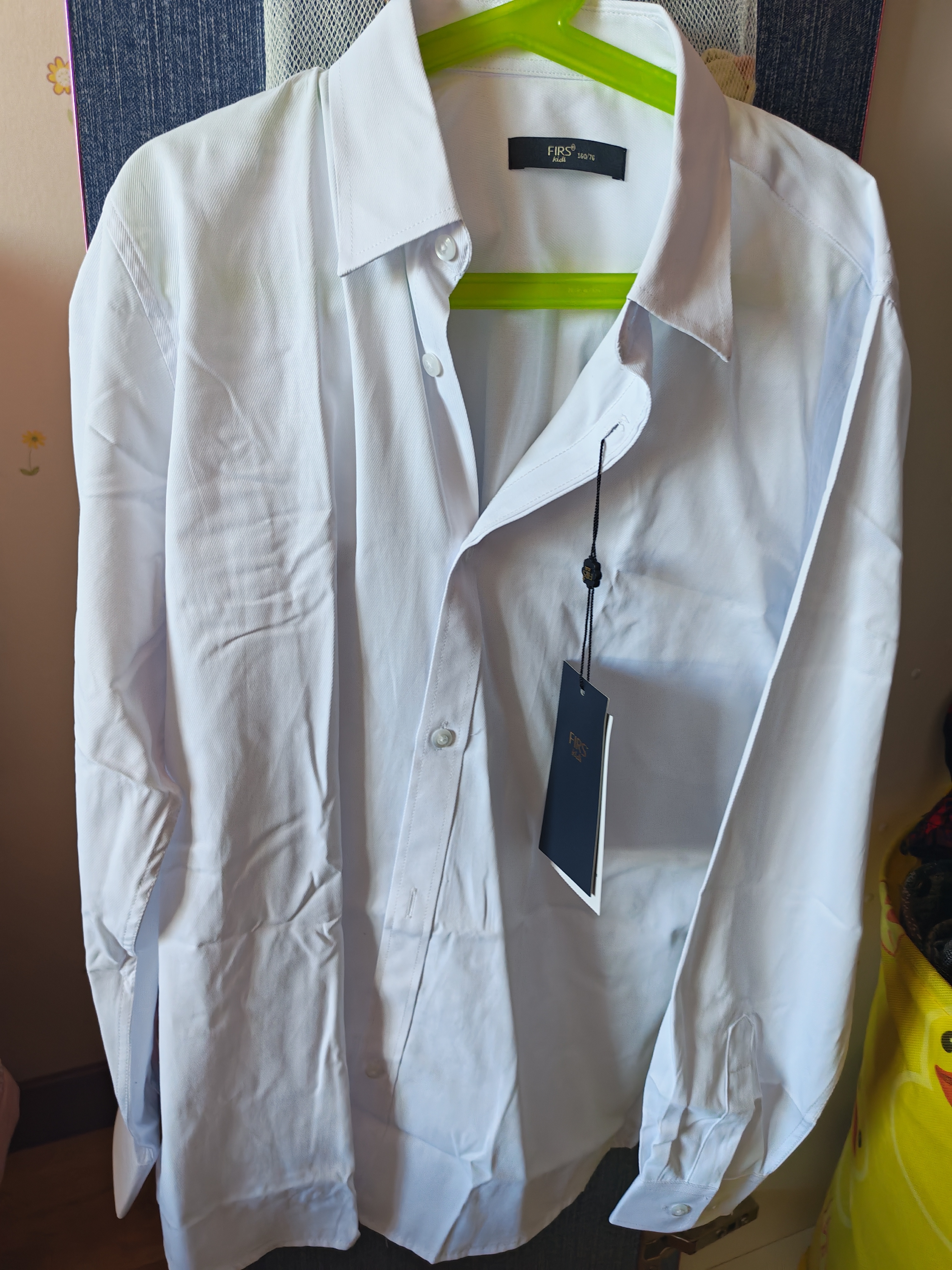杉杉男童衬衫长袖儿童白色衬衣女大童春夏小学生校服演出服 白色 160 实拍图