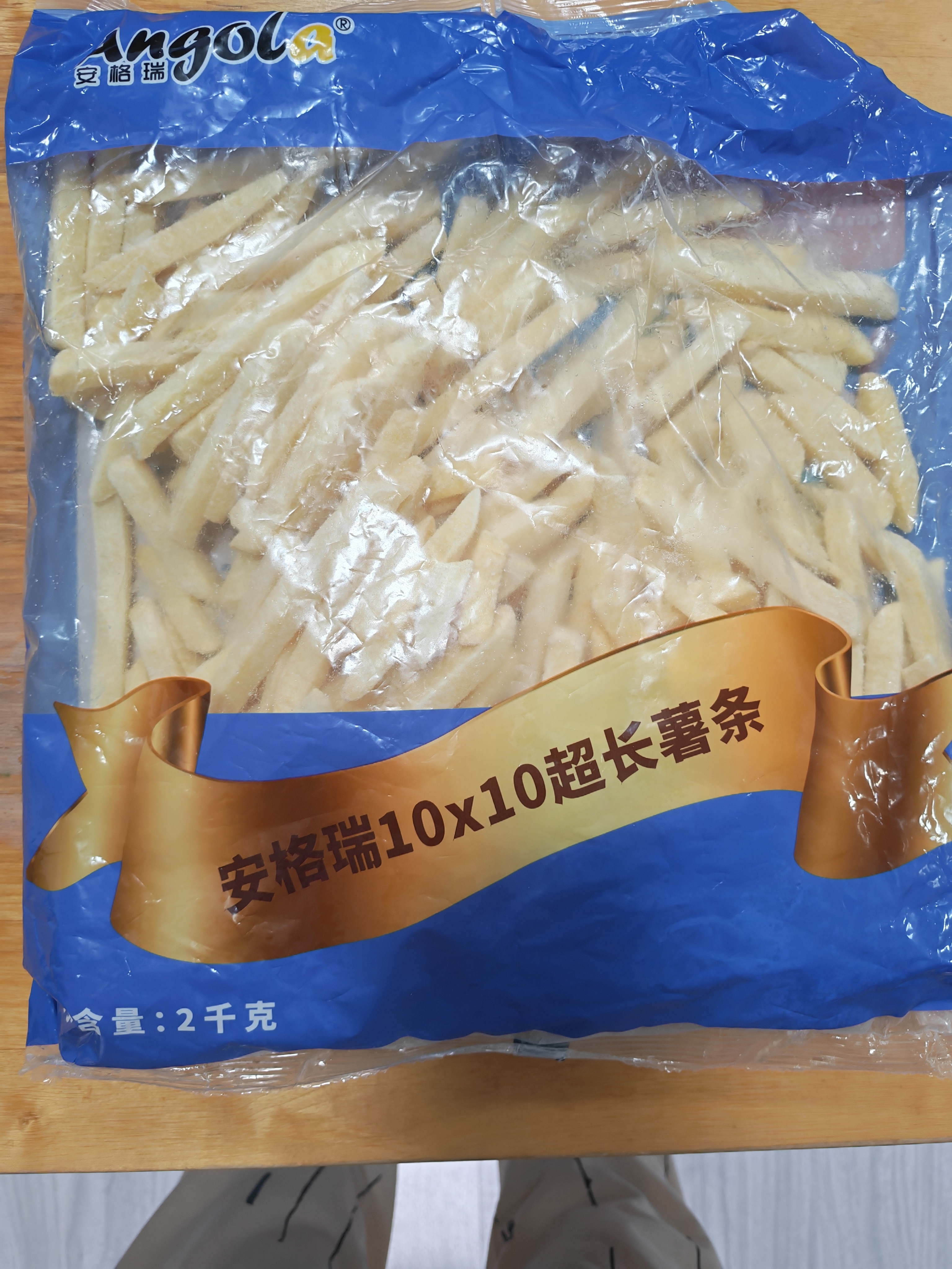 浦之灵&安格瑞冷冻3/8超长粗薯条2kg/袋 空气炸锅食材薯制品 西餐小食 实拍图