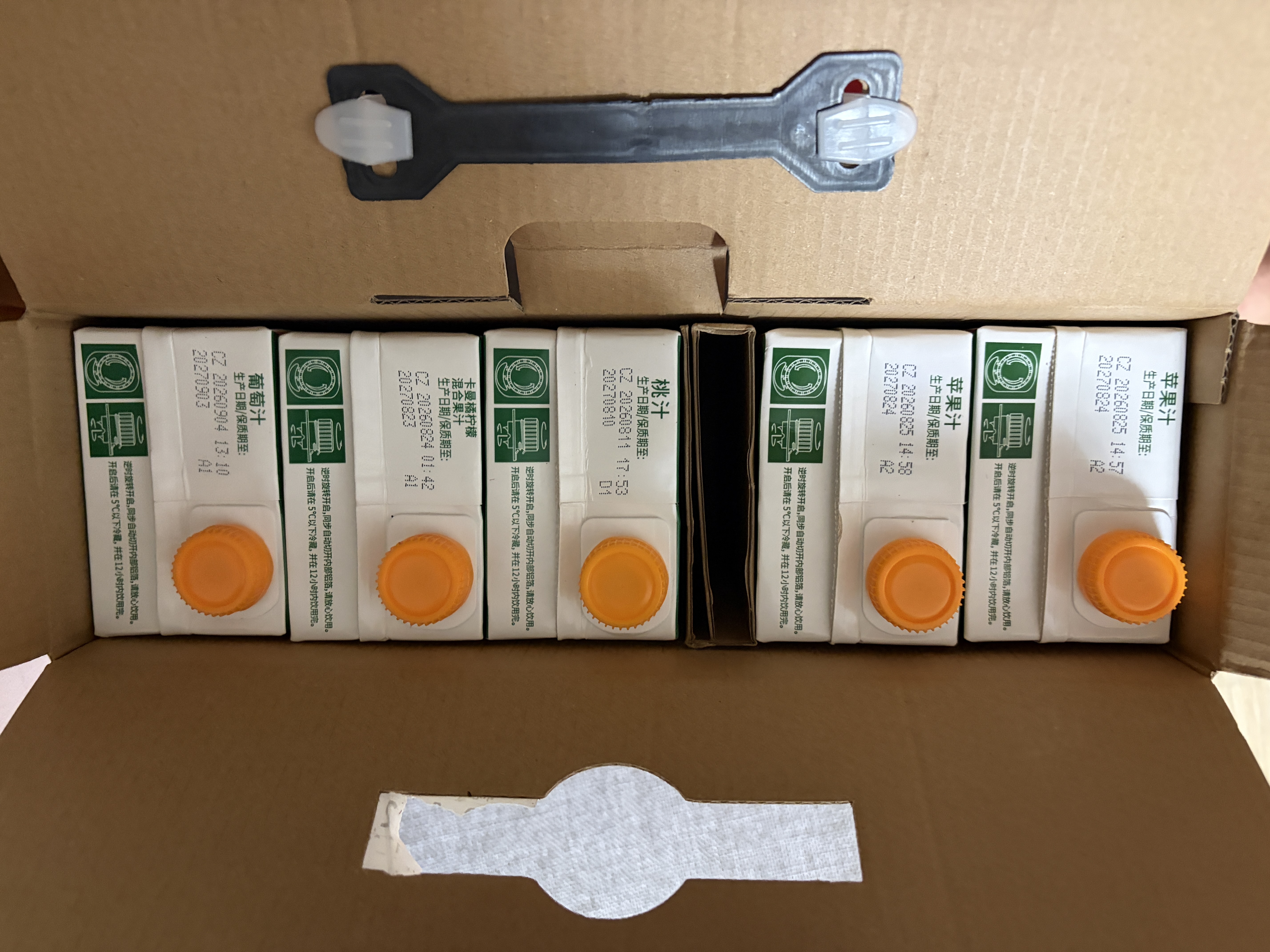 汇源100%臻贵礼盒桃苹果葡萄柠檬混合随机至少3种多口味1Lx5盒 实拍图