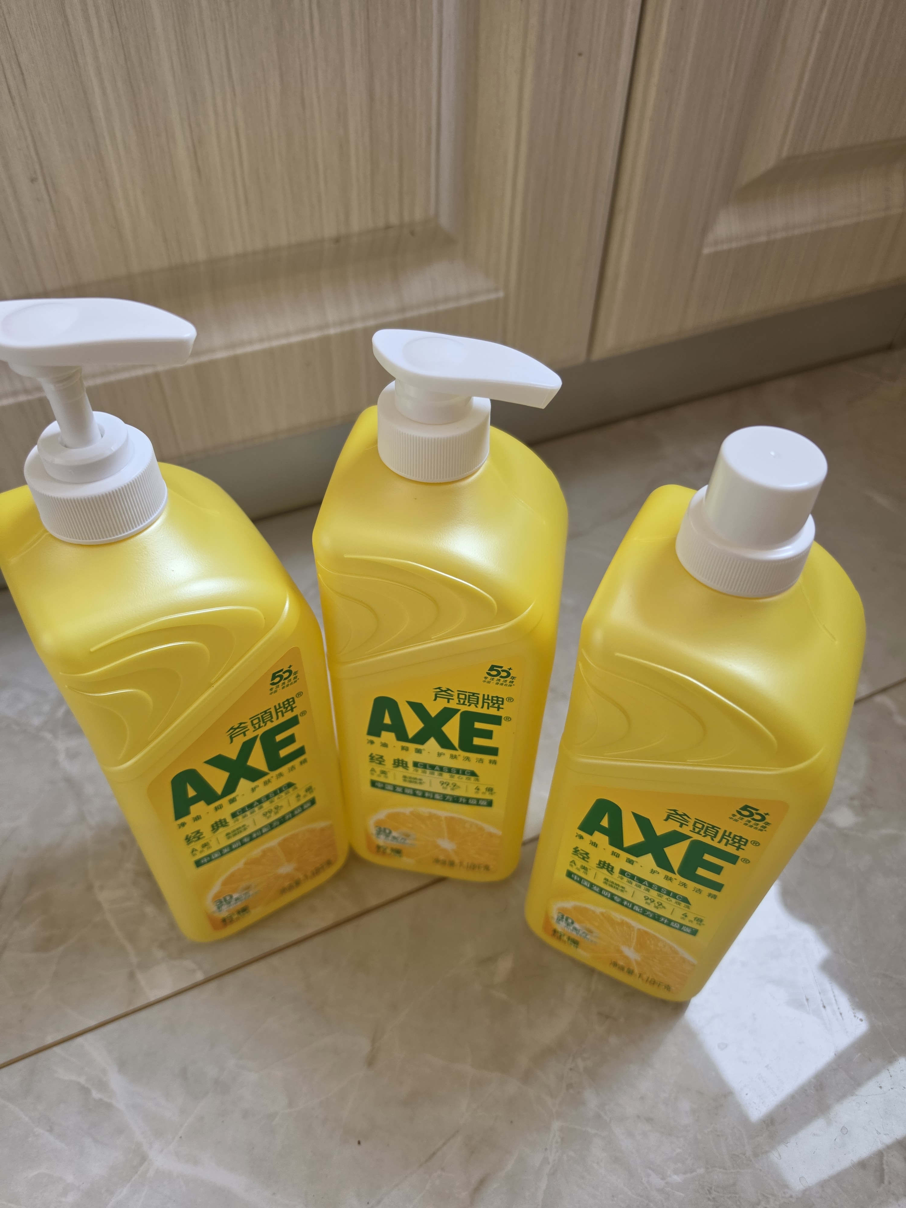 AXE斧头牌柠檬护肤洗洁精1.18kg*3瓶7.08斤家庭装 可洗果蔬不伤手 实拍图