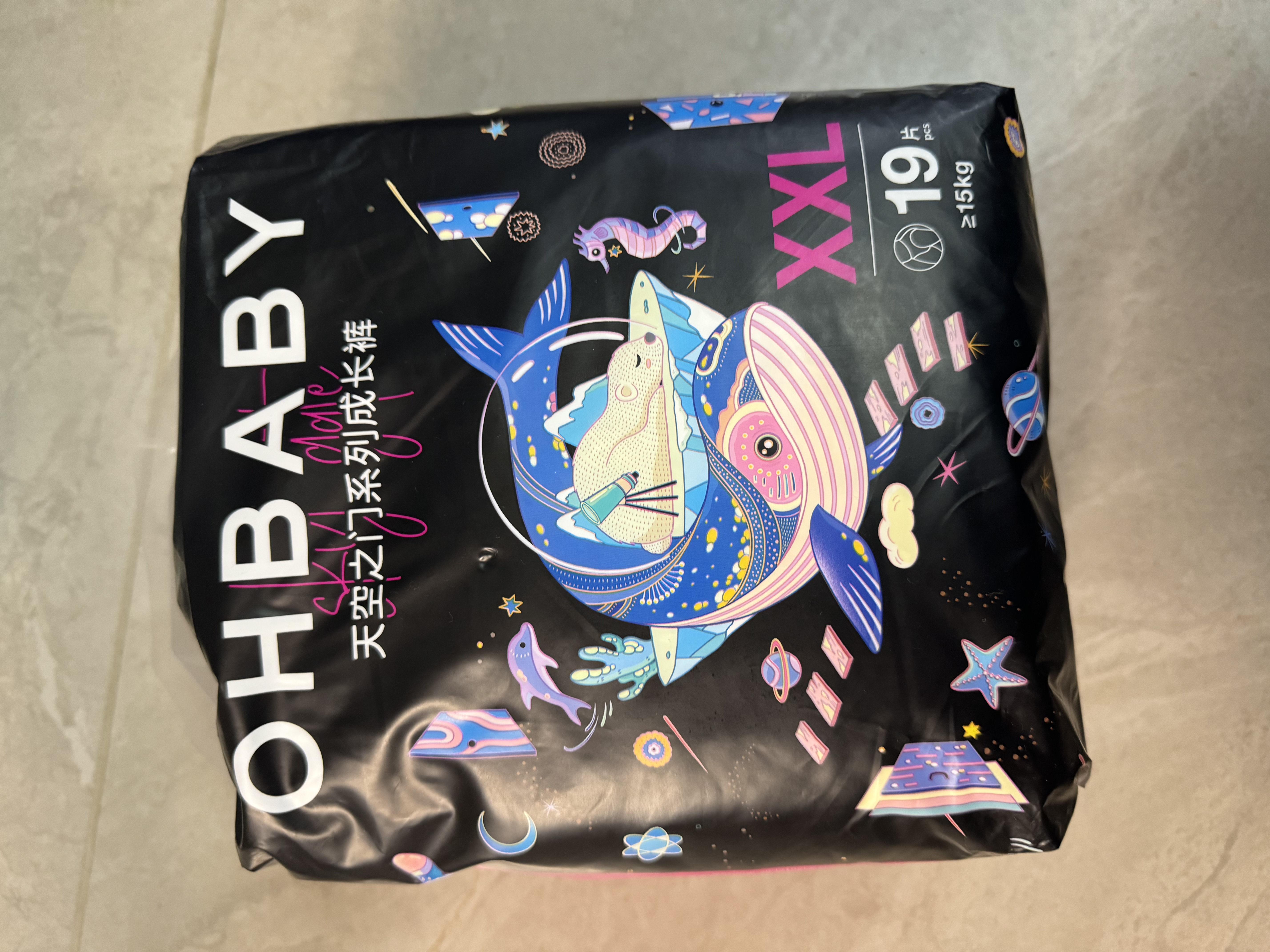 欧贝比（OHBABY)天空之门小包拉拉裤超薄透气舒适干爽防漏成长裤 拉拉裤XXL码19片 实拍图