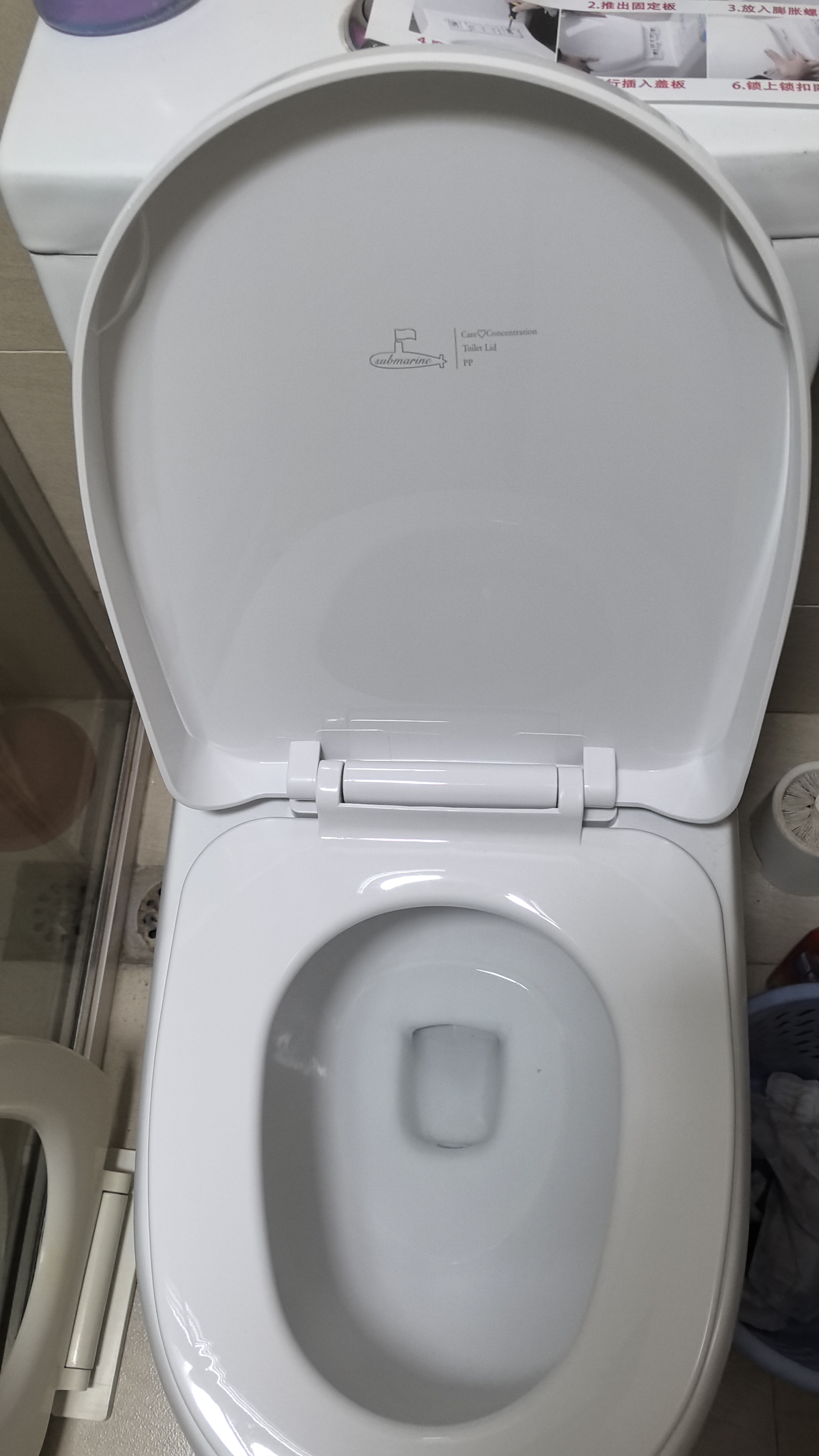 潜水艇马桶盖通用坐便器盖子家用加厚盖板老式抽水马桶圈器配件缓降 U型耐压长底座快拆款MG3 实拍图