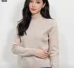 恒源祥100%纯羊毛衫秋冬女士毛衣纯色针织衫修身半高领打底衫毛衣 花米 L 实拍图
