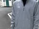 安德玛（Under Armour）UA秋冬Rival男子1/4拉链抓绒保暖长袖运动休闲卫衣1386016 浅岩灰025 3XL 实拍图