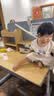 读书郎儿童学习书桌椅套装可升降中小学生桌椅子写字家用课桌香草蓝T12 1米楹木桌+加高书架+追背椅 蓝 实拍图
