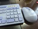 联想（Lenovo）无线键盘鼠标套装 键鼠套装 全尺寸键盘 商务办公 USB 适用笔记本台式机一体机 KN220/T221 紫色 实拍图
