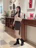ZHR短靴女气质尖头英伦风女靴通勤风粗高跟洋气小短靴 Y1015A黑色 37 实拍图