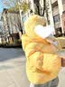 巴拉巴拉童装宝宝羽绒服三防男童冬装女童连帽外套萌趣面包服外套 黄色鸭鸭31004-白鸭绒 110 充绒量67g 实拍图