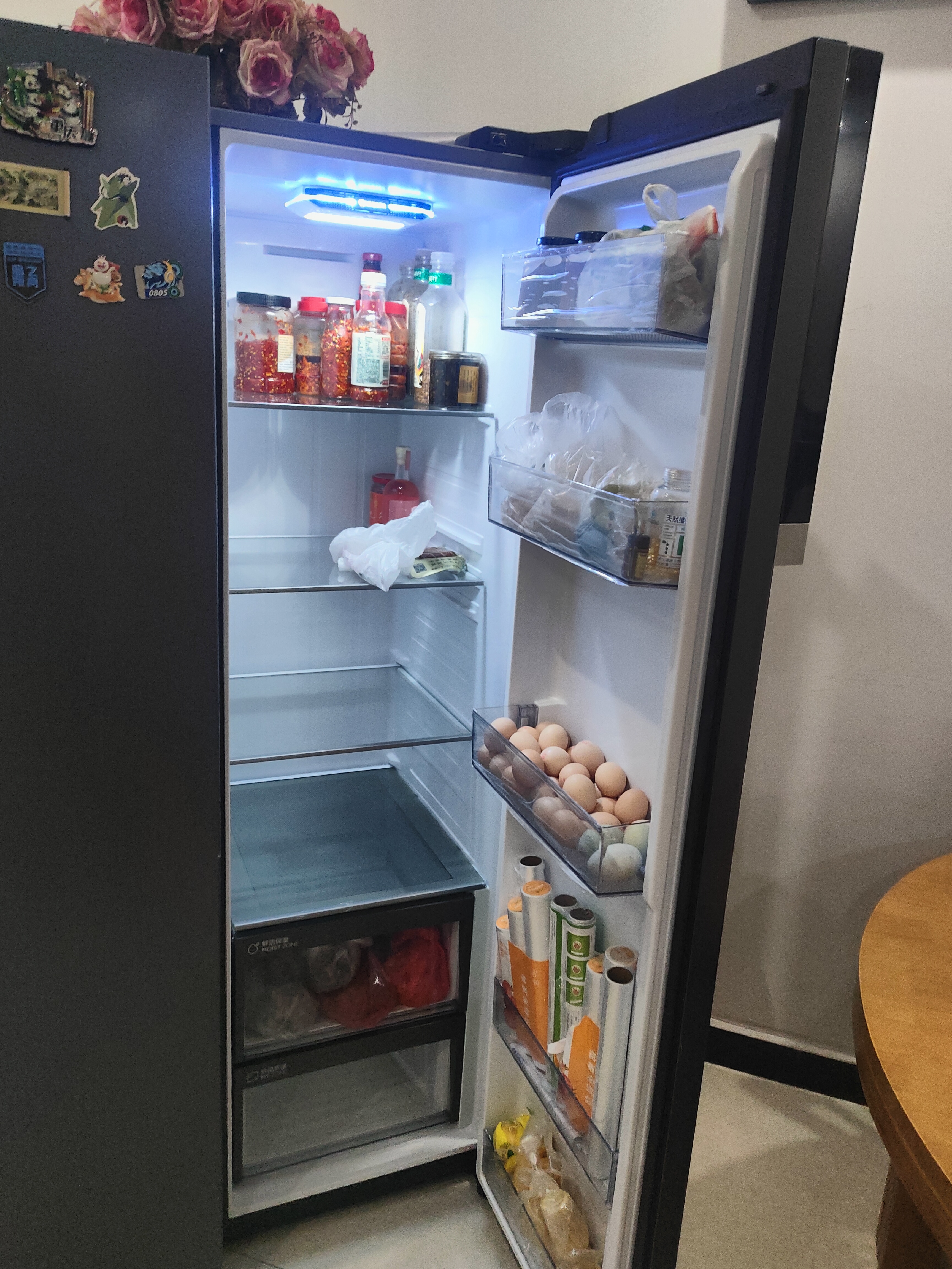 海尔630L对开双开门家用电冰箱干湿分储抗菌净味新国标一级能效风冷大容量BCD-630WGHSS95SMU1国家补贴 实拍图