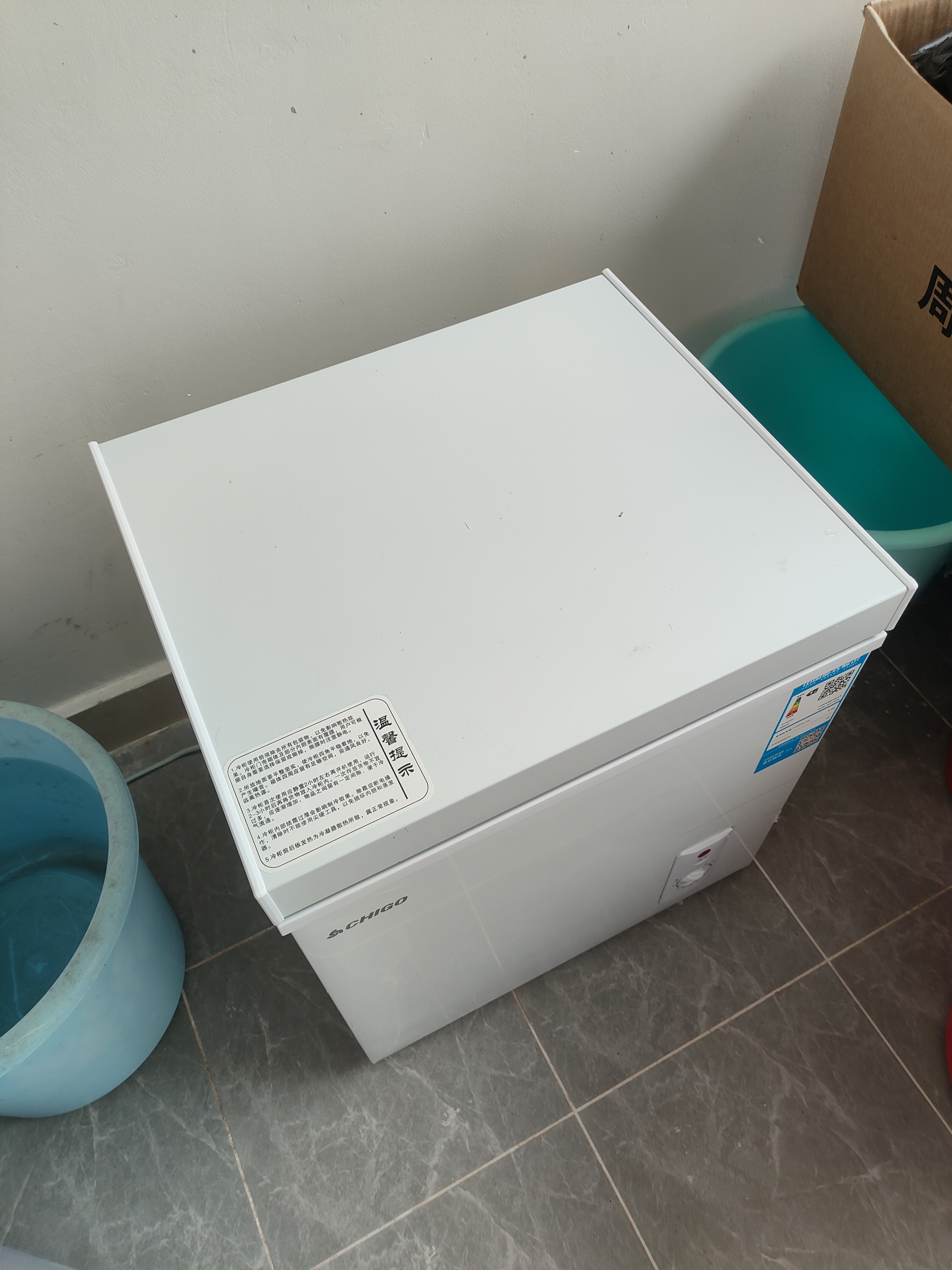 志高（CHIGO）小冰柜家用冷冻小型一级节能省电迷你卧式冷藏保鲜储母乳冷柜 128白色【一级能效 可囤60斤肉 全国联保】 实拍图