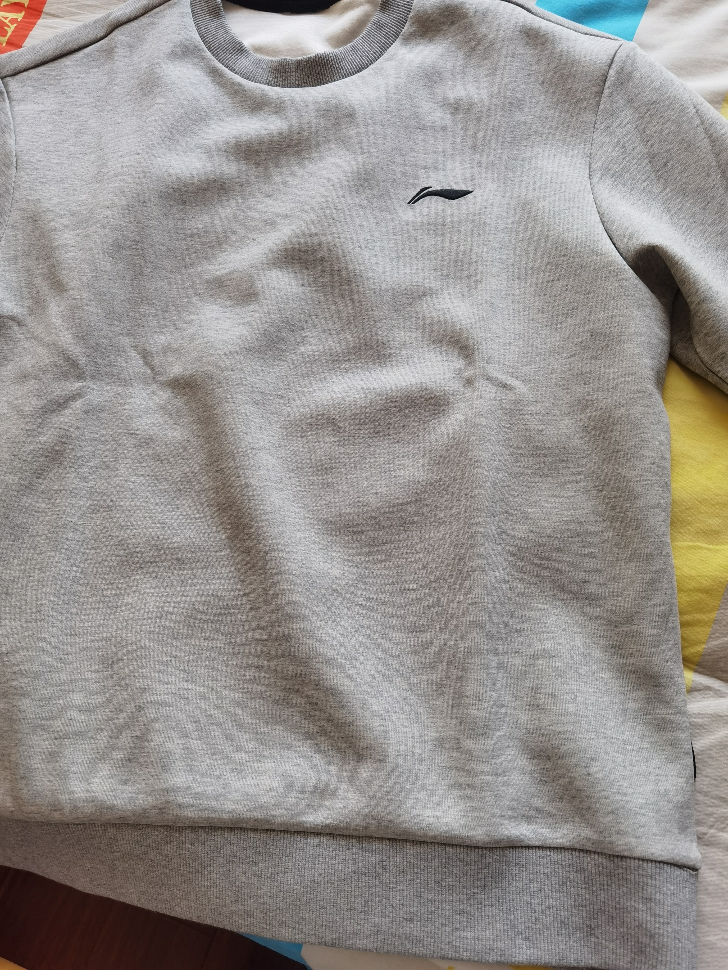 李宁（LI-NING）运动卫衣男女同款秋季新款透气舒适棉质运动服圆领休闲长袖上衣 实拍图