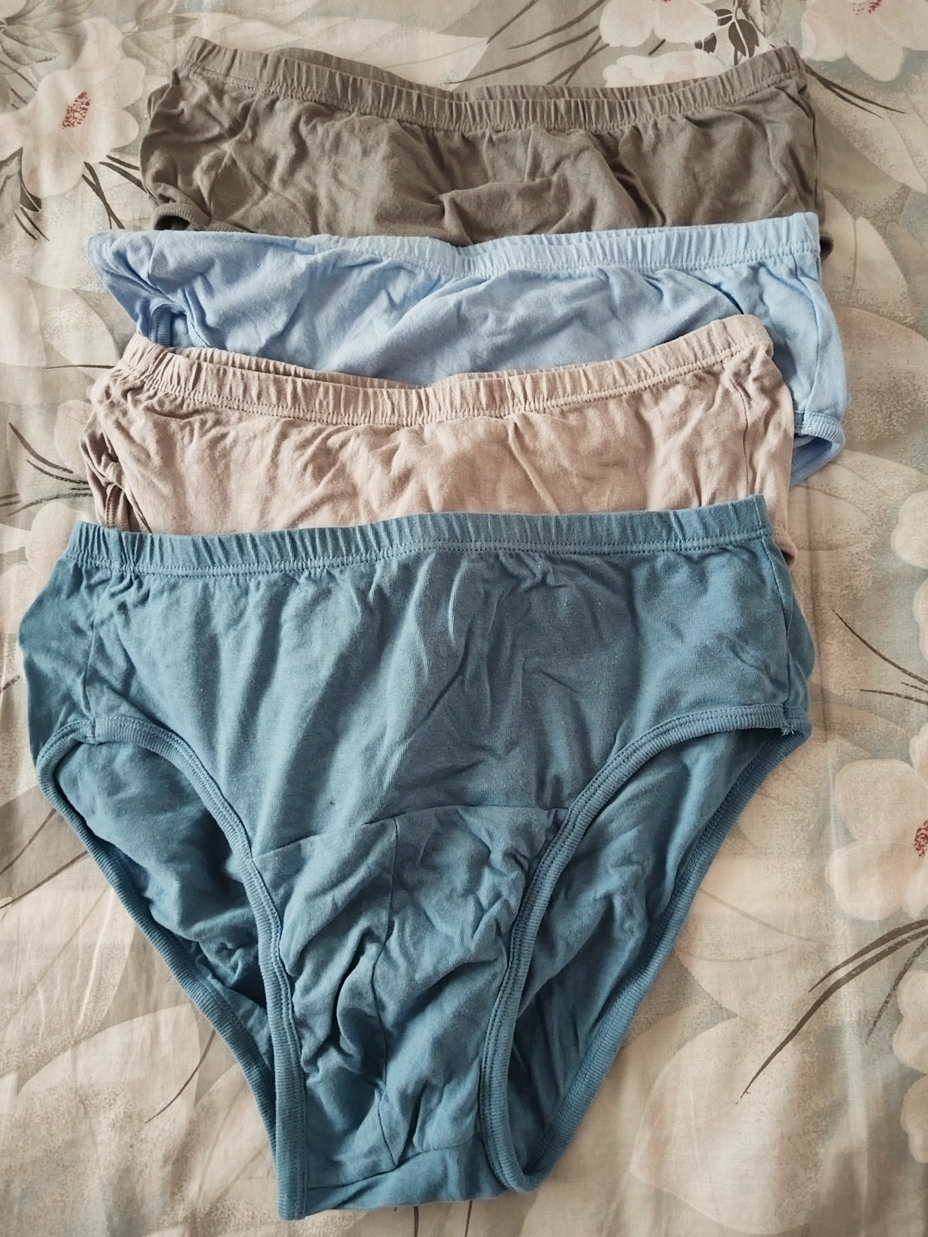 AB【4条】男薄款中腰纯色棉质抗菌短裤中老年三角裤 混色搭配 XXXL 实拍图