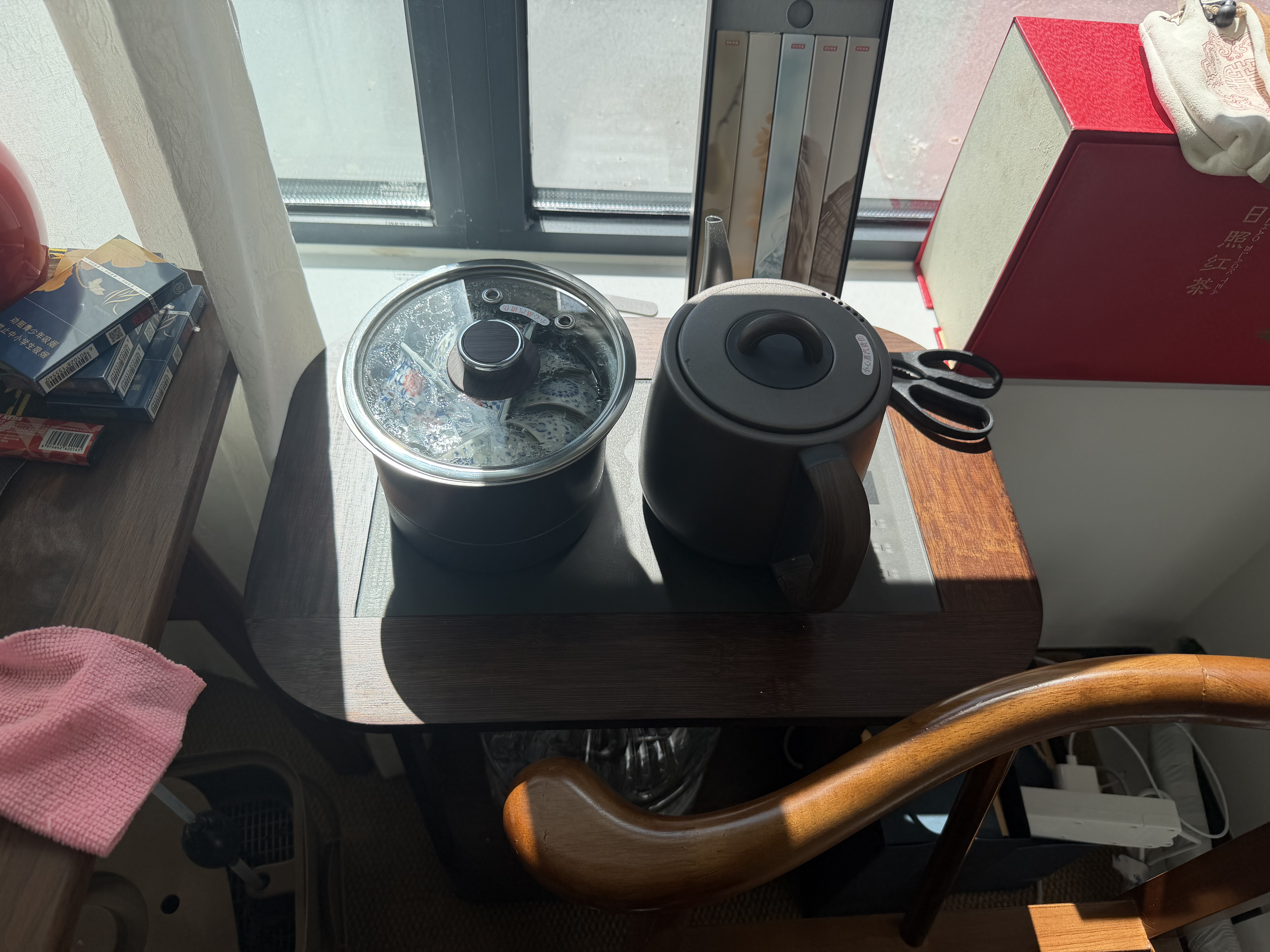 志高（CHIGO）纯钛全自动上水一体烧水壶电热水壶茶台茶桌煮茶泡茶专用自动上水智能烧水壶一体机嵌入式茶具套装 1.3L  316材质【自动双上水】消毒款 实拍图