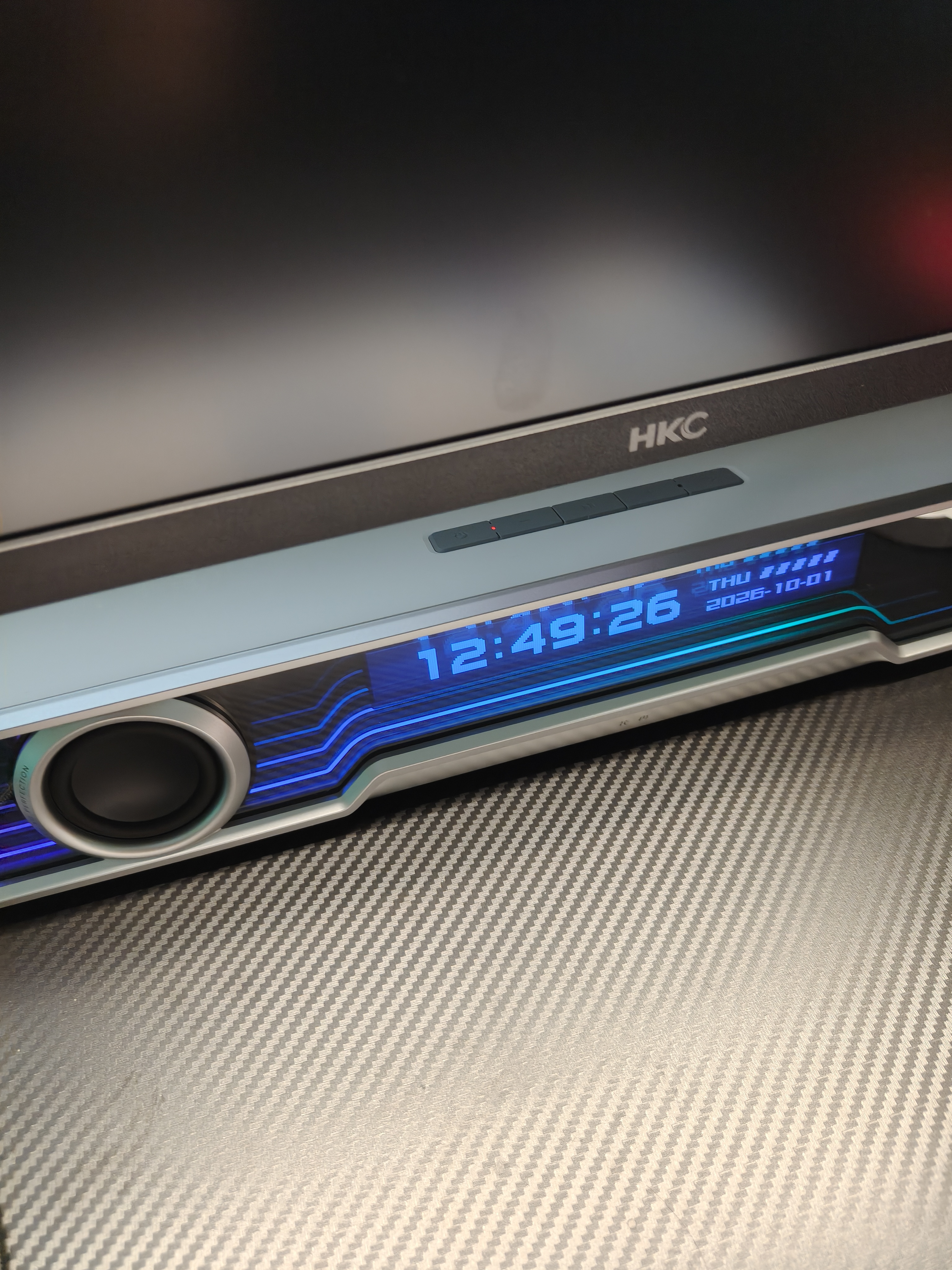 漫步者花再Halo PixelBar26年新版电脑字幕歌词音响桌面PS游戏音箱电脑回音壁蓝牙长条有线RGB灯效 破晓白 实拍图