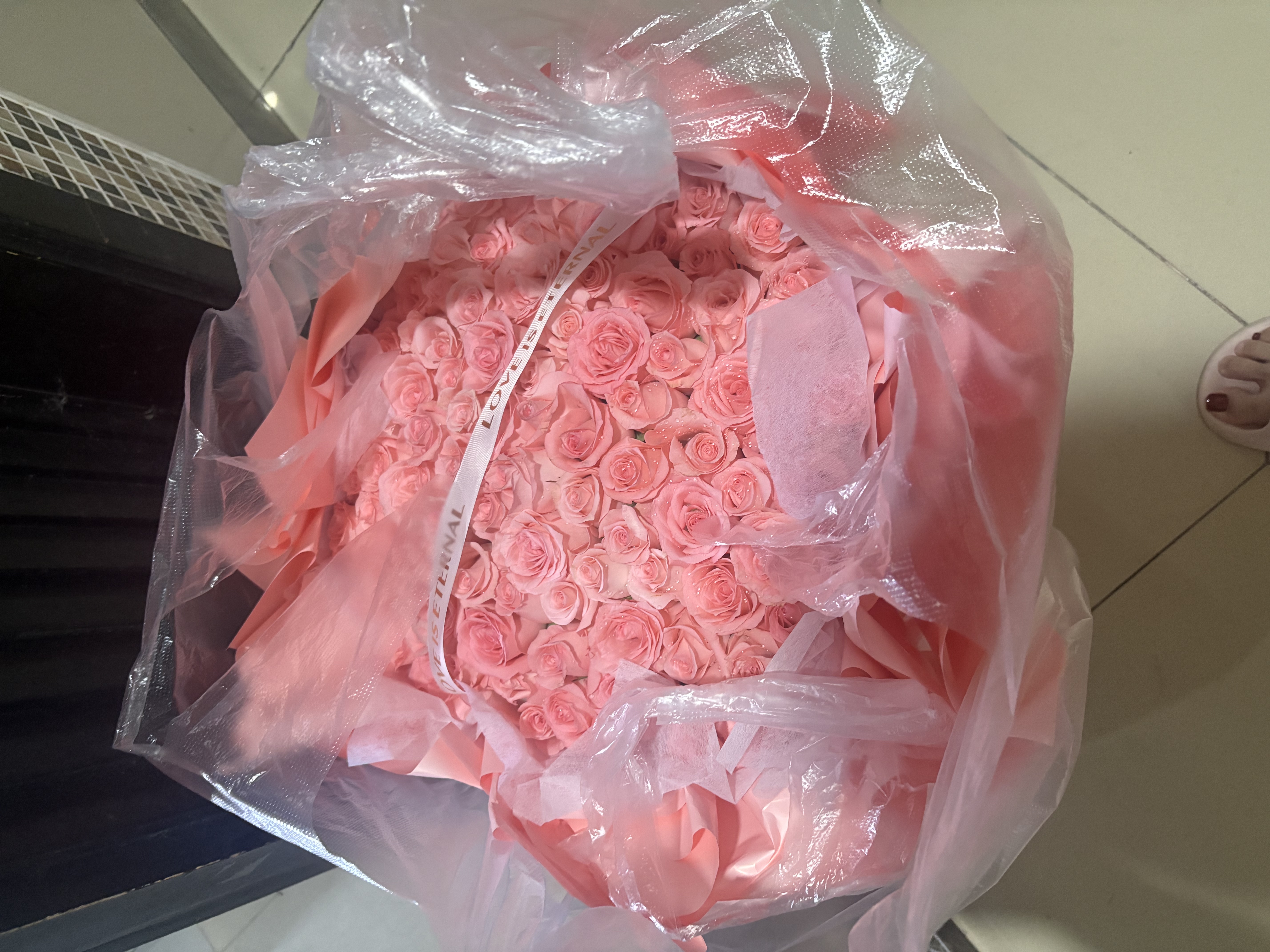 花递鲜花速递99朵玫瑰花束小时达生日礼物送女友同城配送当日达 99朵粉玫瑰-只爱你|DS592 平时价 实拍图