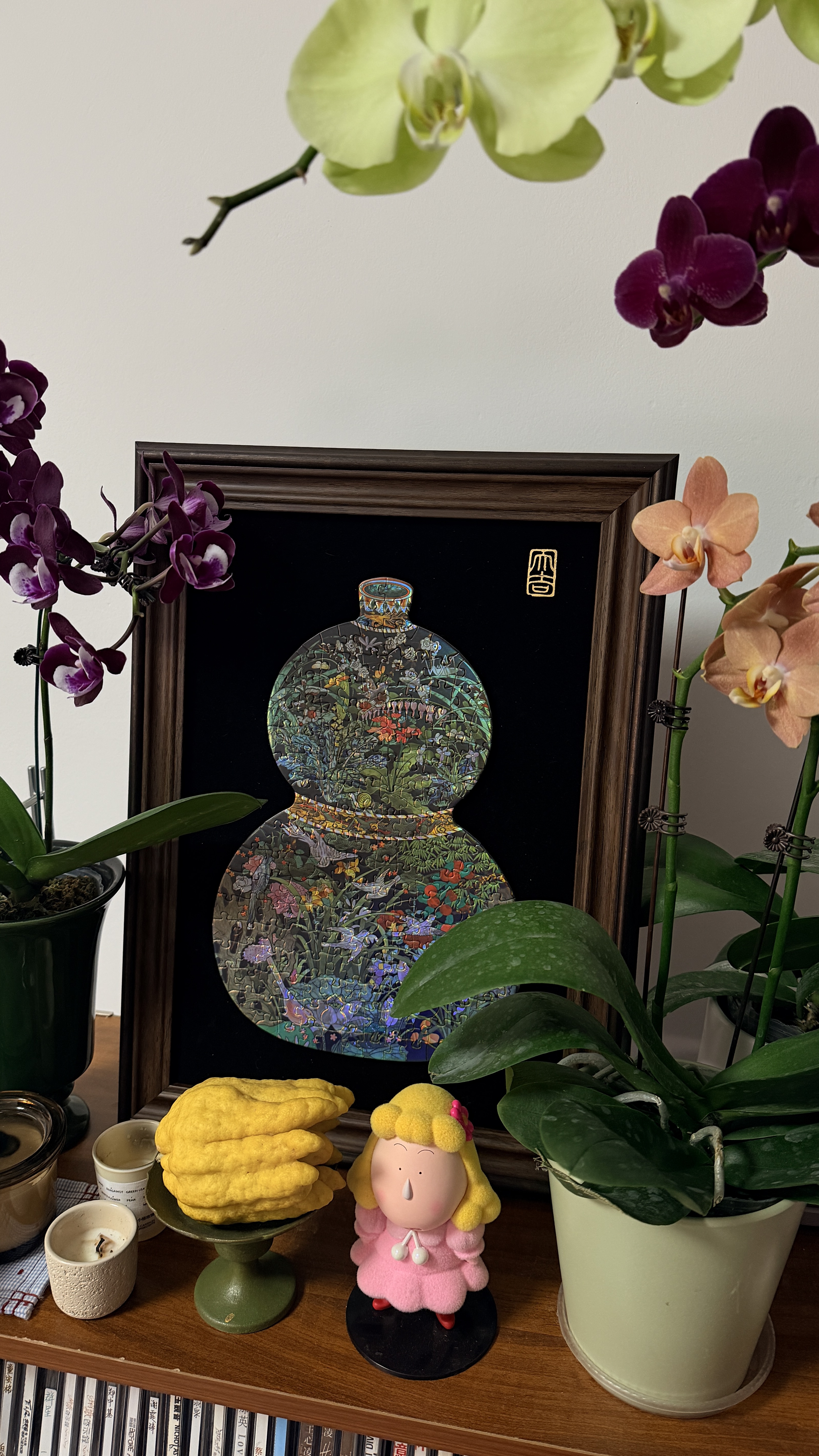 TOI图益潮玩木质拼图198片带相框手工减压玩具生日礼物 福禄安康套装 实拍图