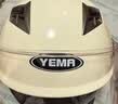 野马（YEMA）头盔电动车女3c认证新国标夏季冬季四季通用电瓶车半盔男安全帽摩托车 卡其白配透明长镜 实拍图